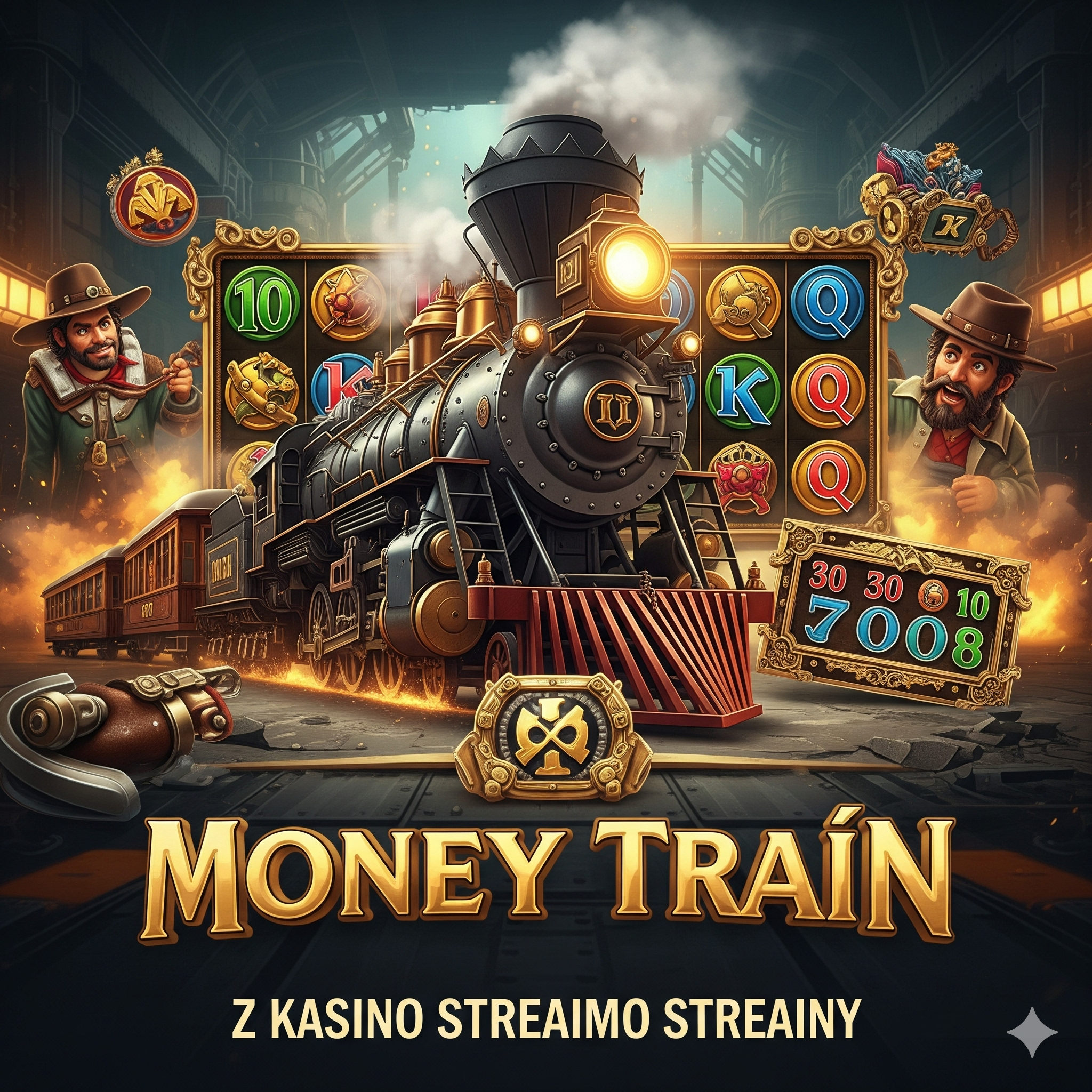 Money Train in streaming community with showcase of popular casino streamers