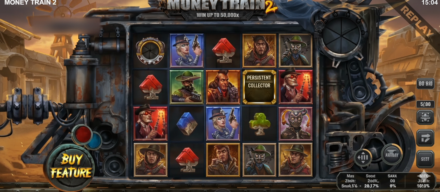 Money Train 2 game interface on Mostbet platform with improved graphics and new features