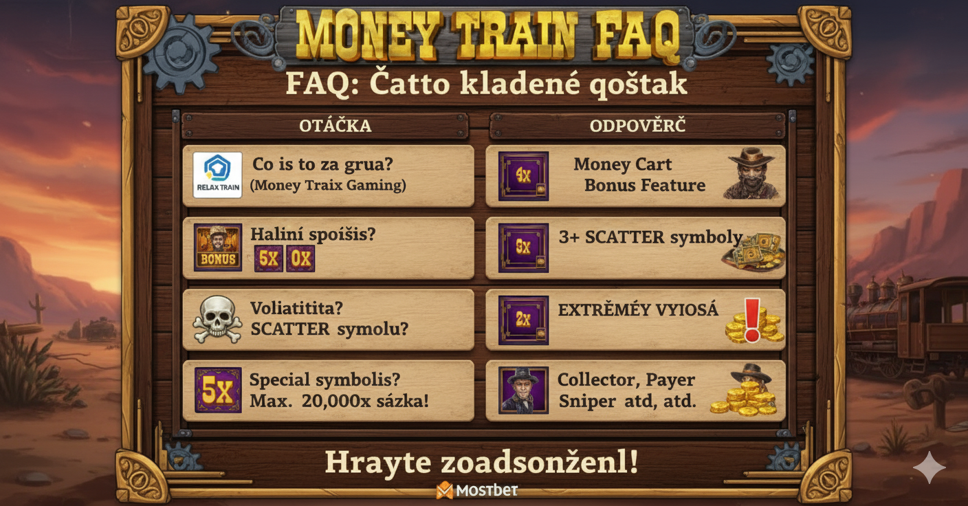 Visual answers to most frequently asked questions about Money Train slot