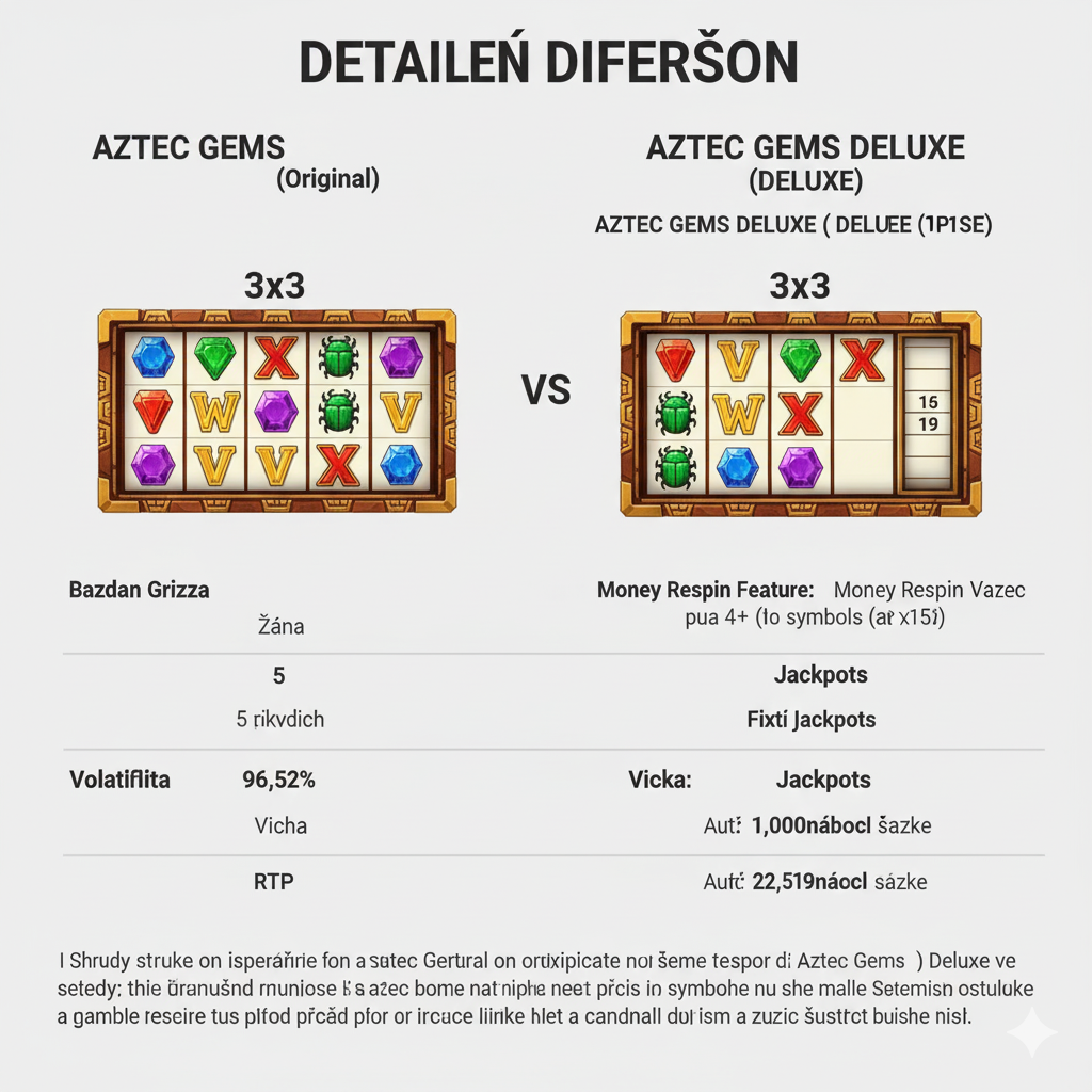 Detailed comparison of Aztec Gems Original and Deluxe versions