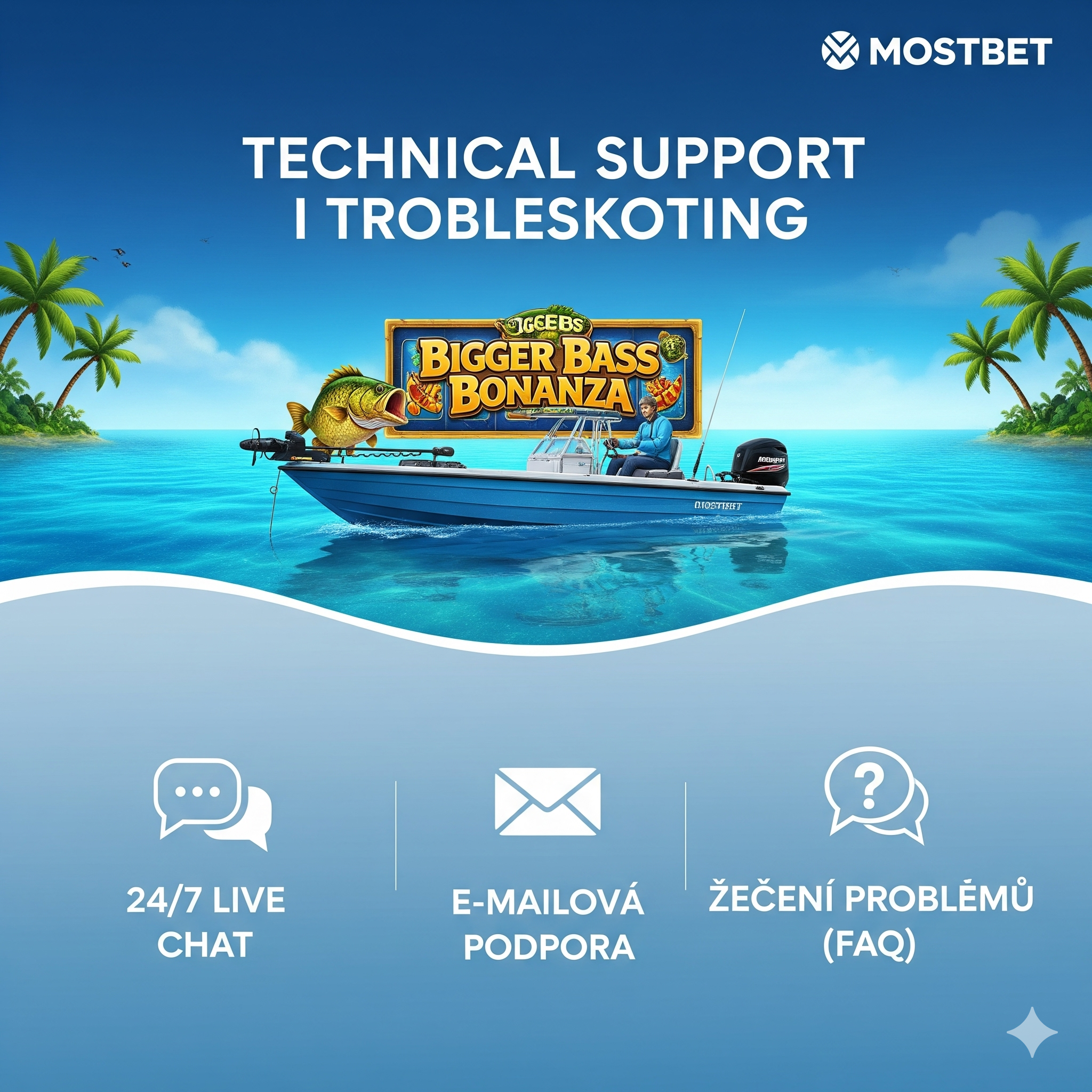 Technical support and problem solving on Mostbet platform