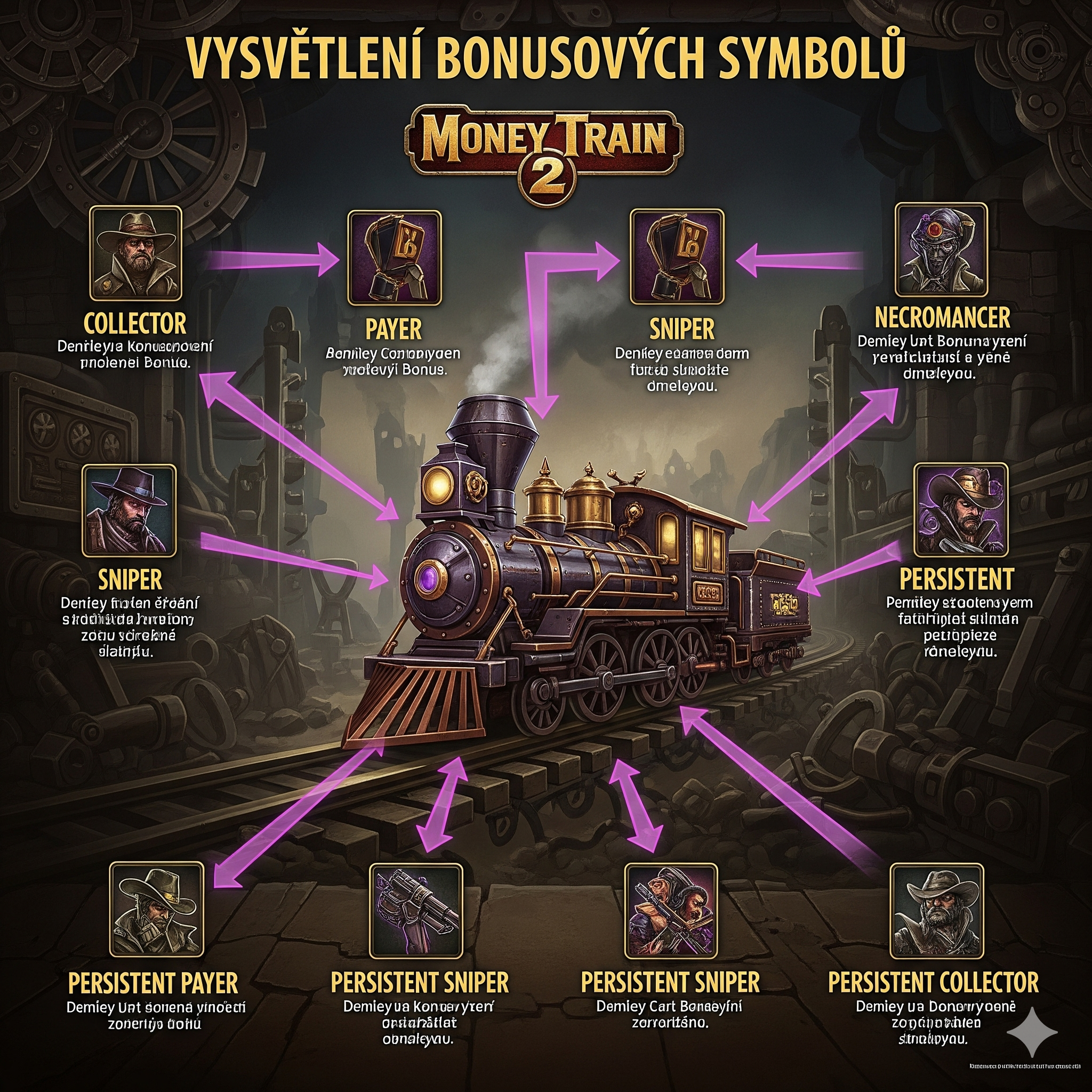 Detailed explanation of all bonus symbols in Money Train 2 including interactions
