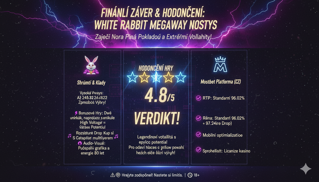 Finální shrnutí White Rabbit Megaways na platformě Mostbet