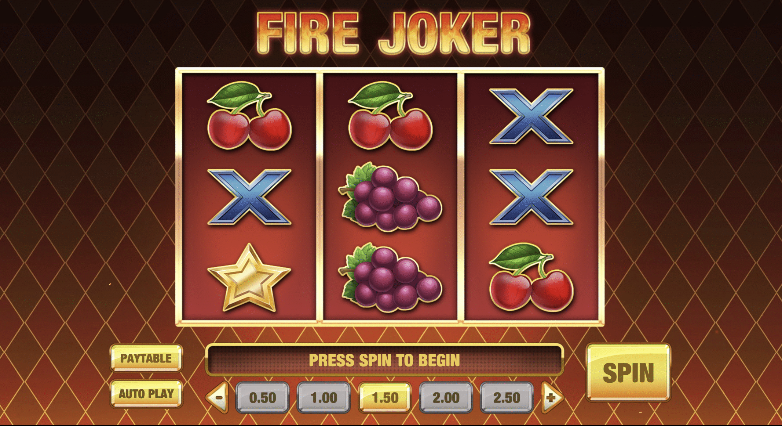 Klasické herní rozhraní Fire Joker od Play'n GO
