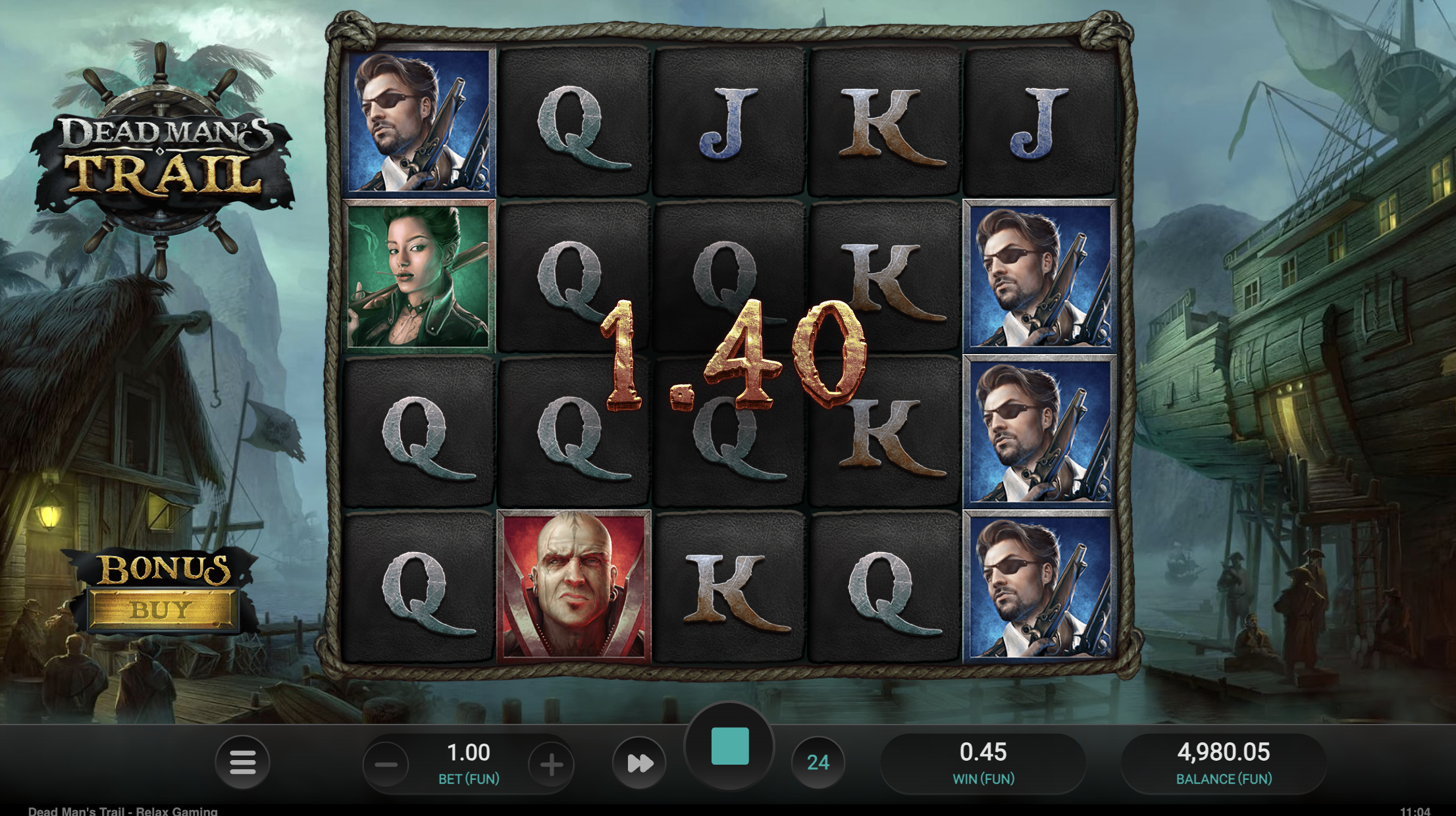 Comparison of western slots by Relax Gaming by max win and volatility