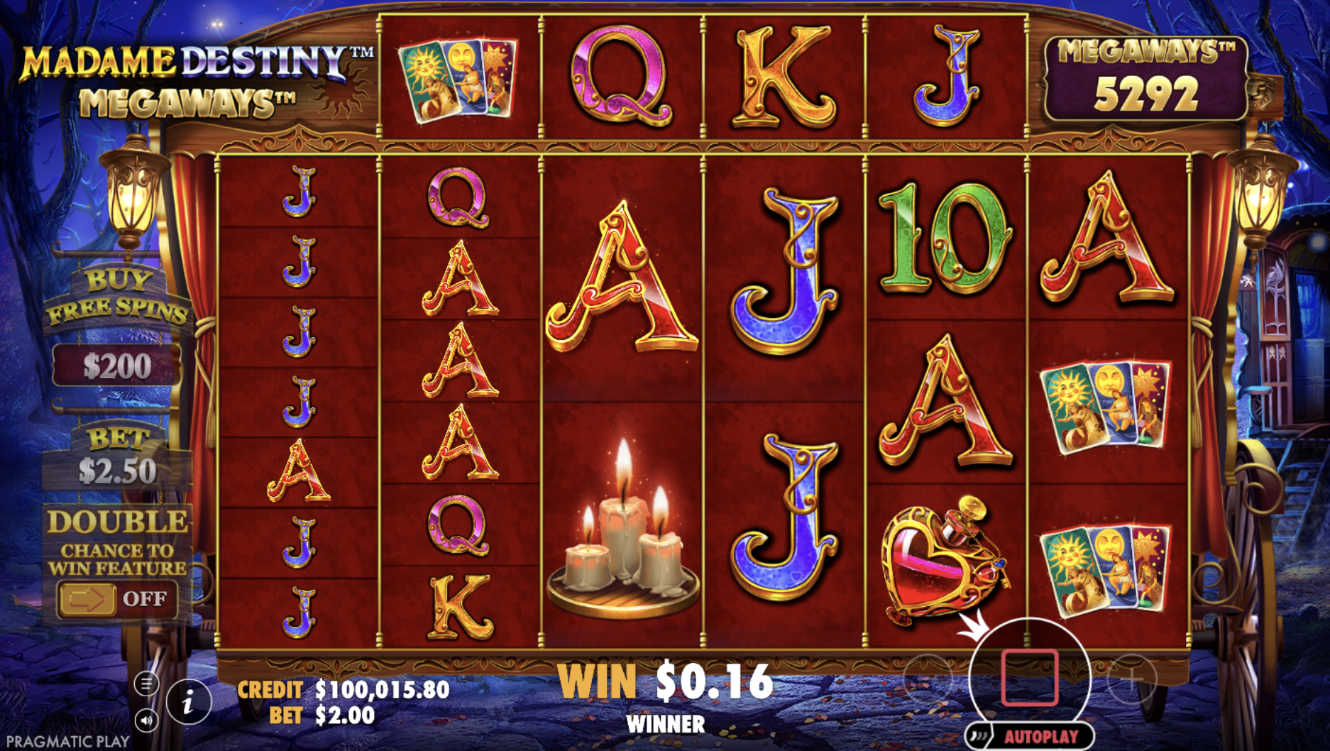 Free spins with unlimited progressive multiplier in Madame Destiny Megaways
