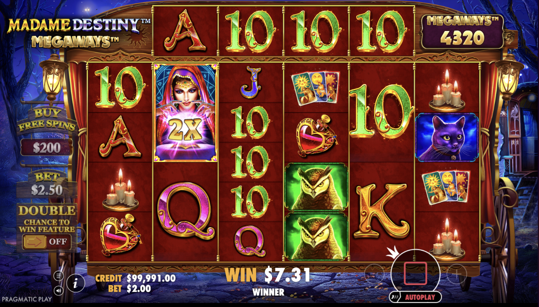 Comparison of Megaways slots by RTP volatility and max win
