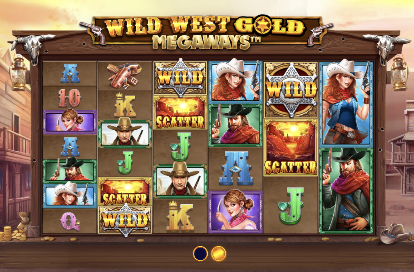Wild West Gold Megaways game interface on Mostbet platform with western Megaways theme