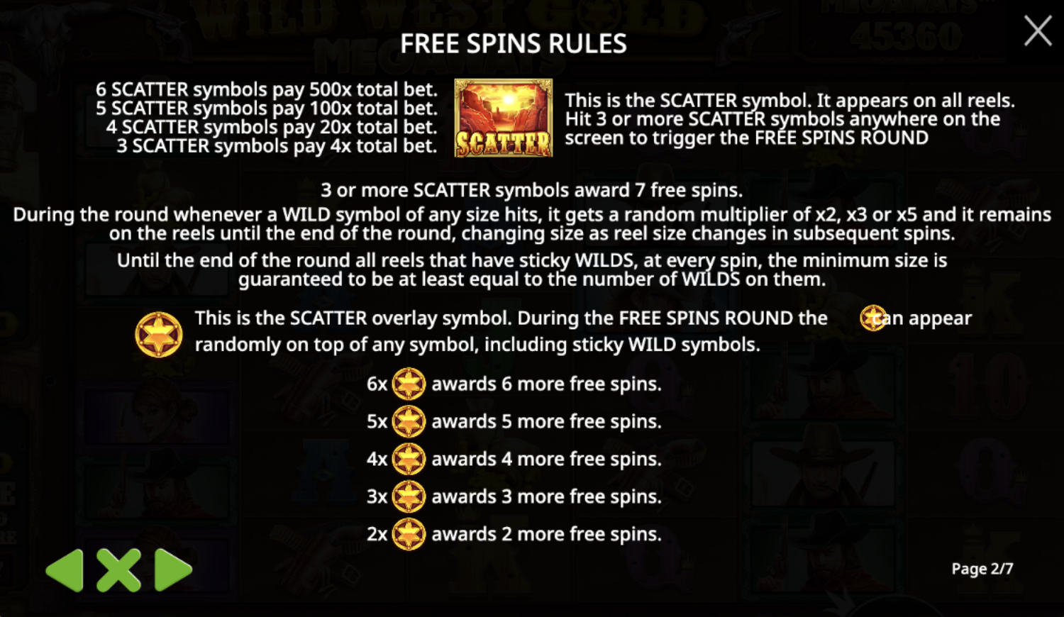 Free spins with unlimited progressive multiplier in Wild West Gold Megaways