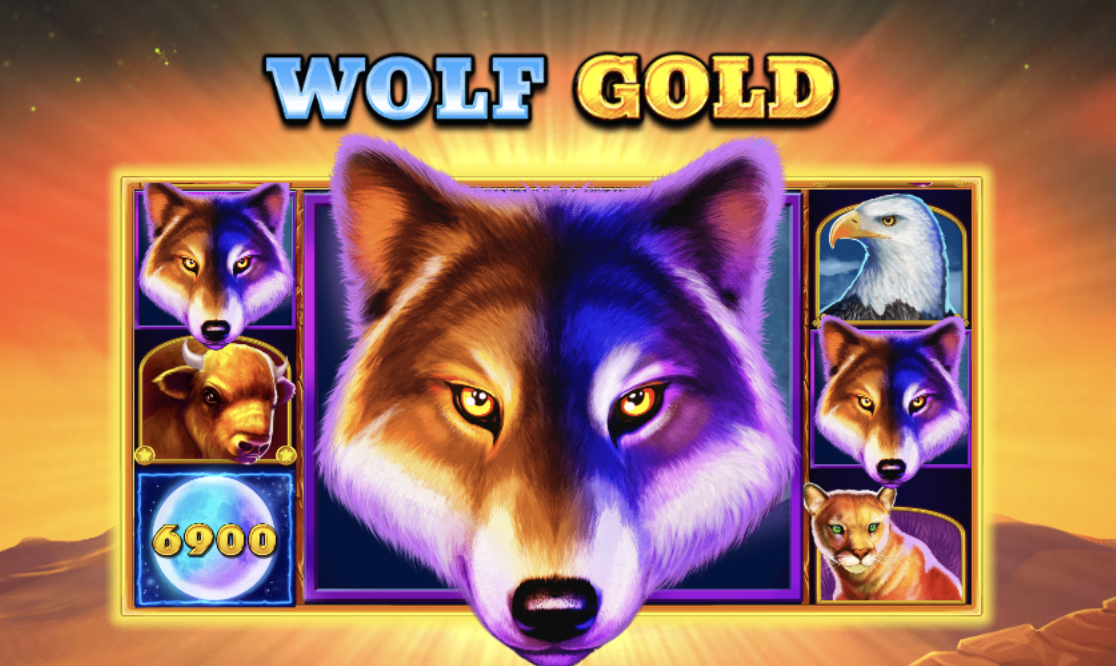 Wolf Gold game interface on Mostbet with progressive jackpots and wilderness theme