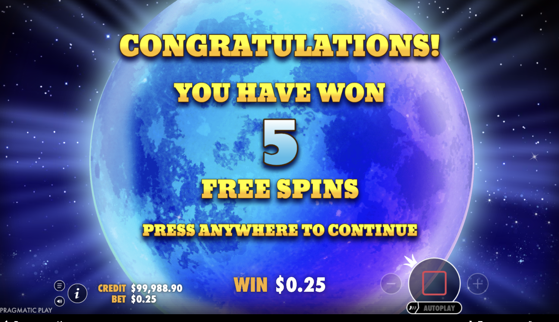 Free spins with giant stacked symbols in Wolf Gold