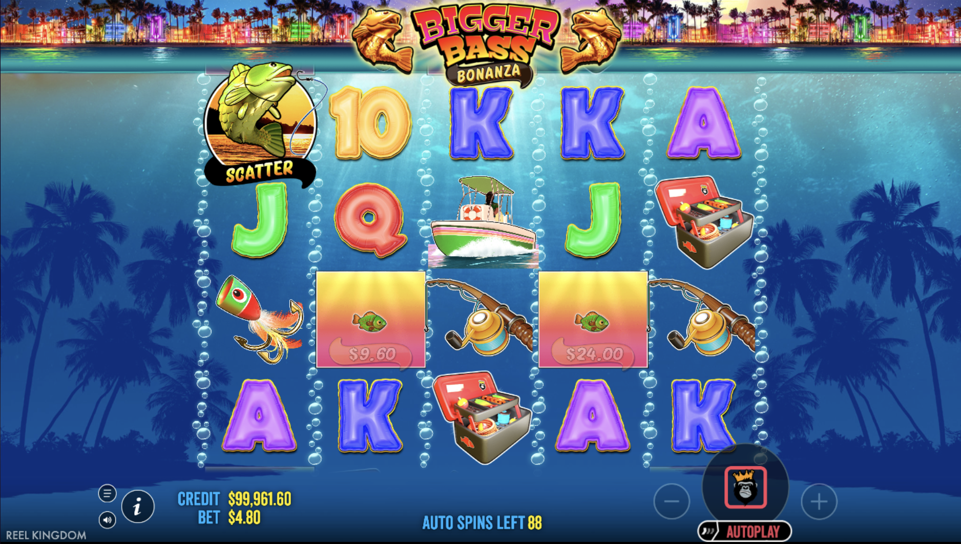 Free spins with progressive multipliers in Bigger Bass Bonanza