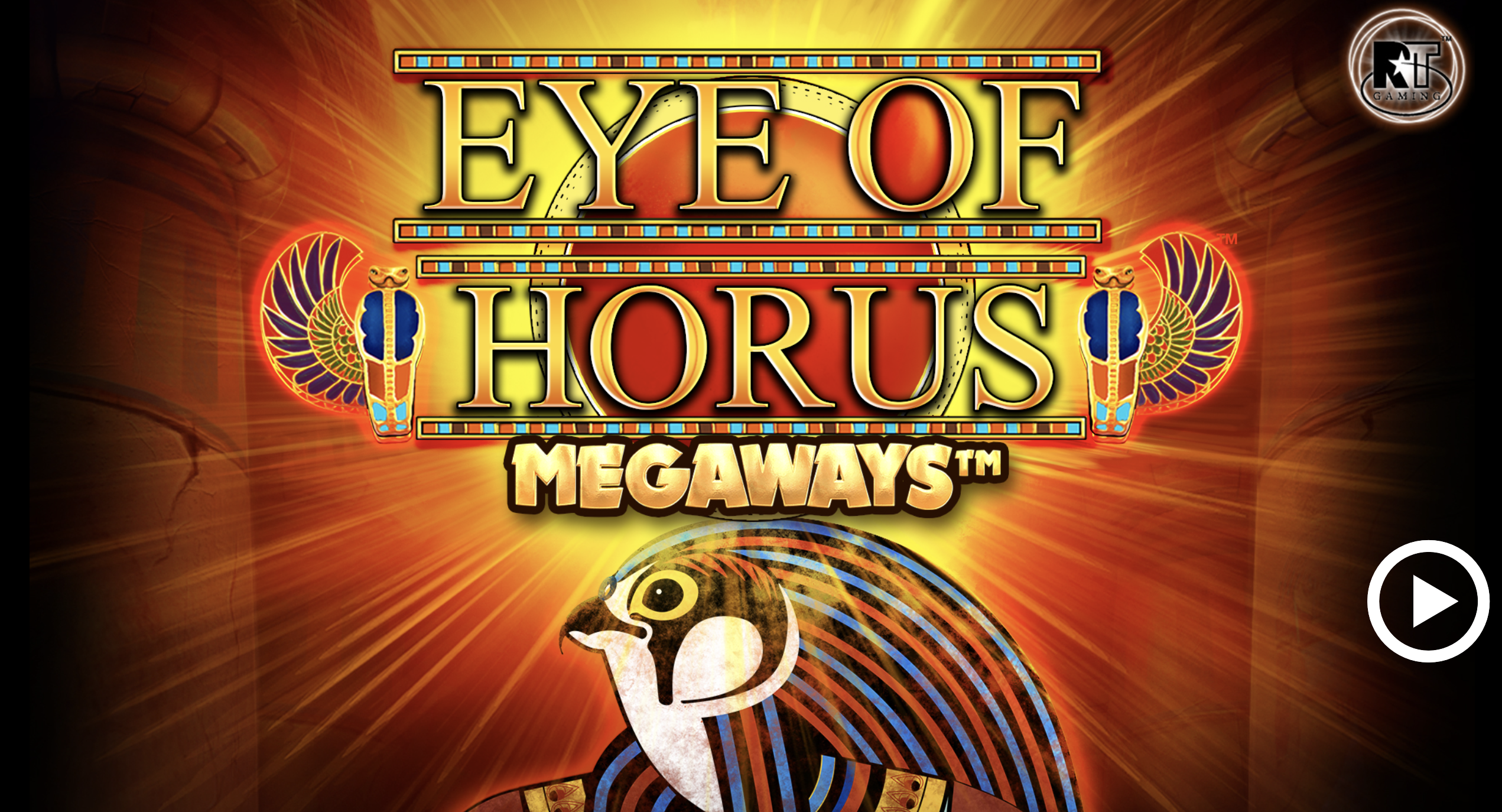Eye of Horus Megaways game screen with Egyptian theme