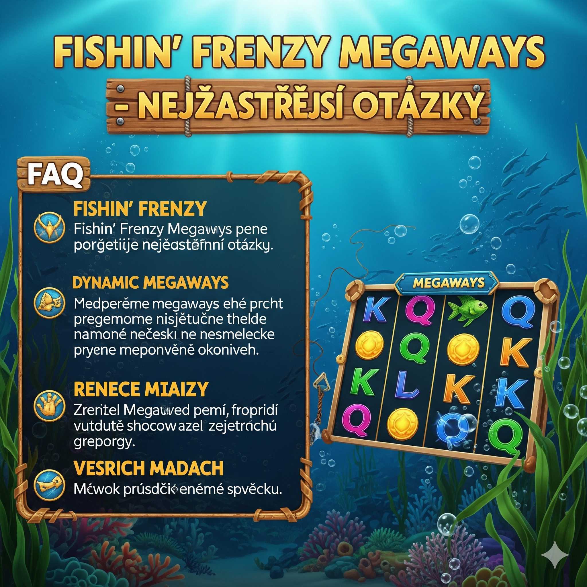 Most frequently asked questions about Fishin' Frenzy Megaways