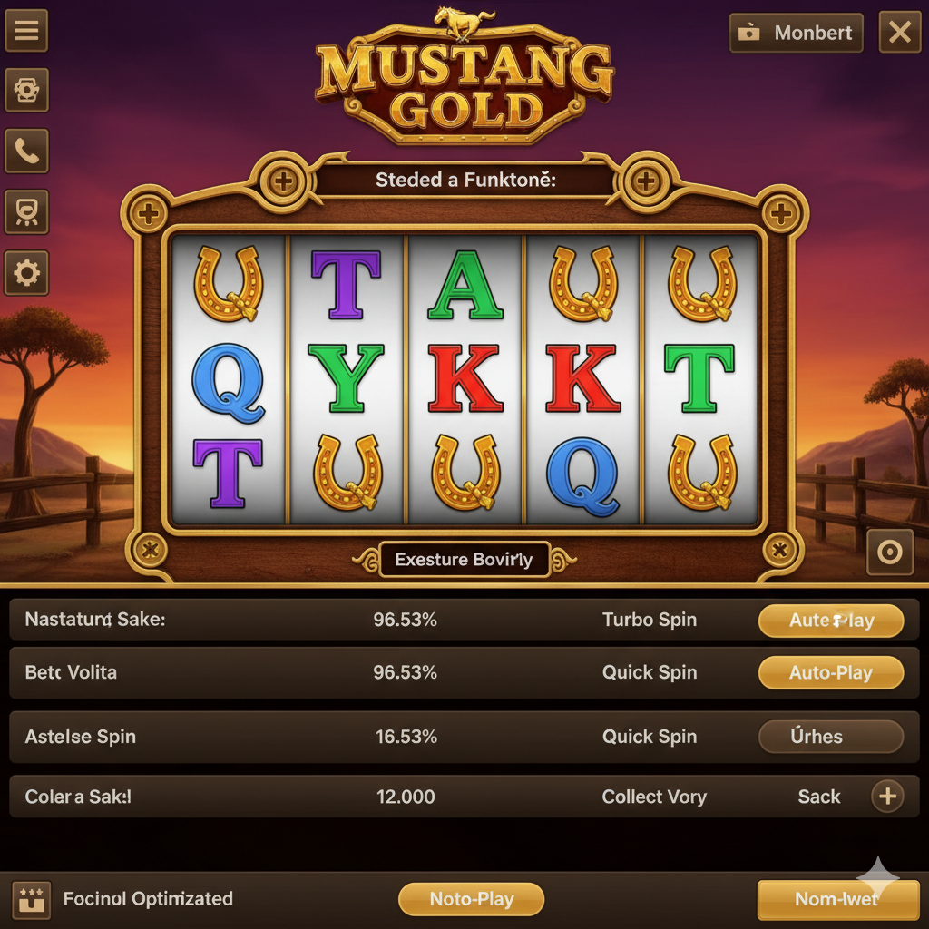 Technical settings and optimization of Mustang Gold slot
