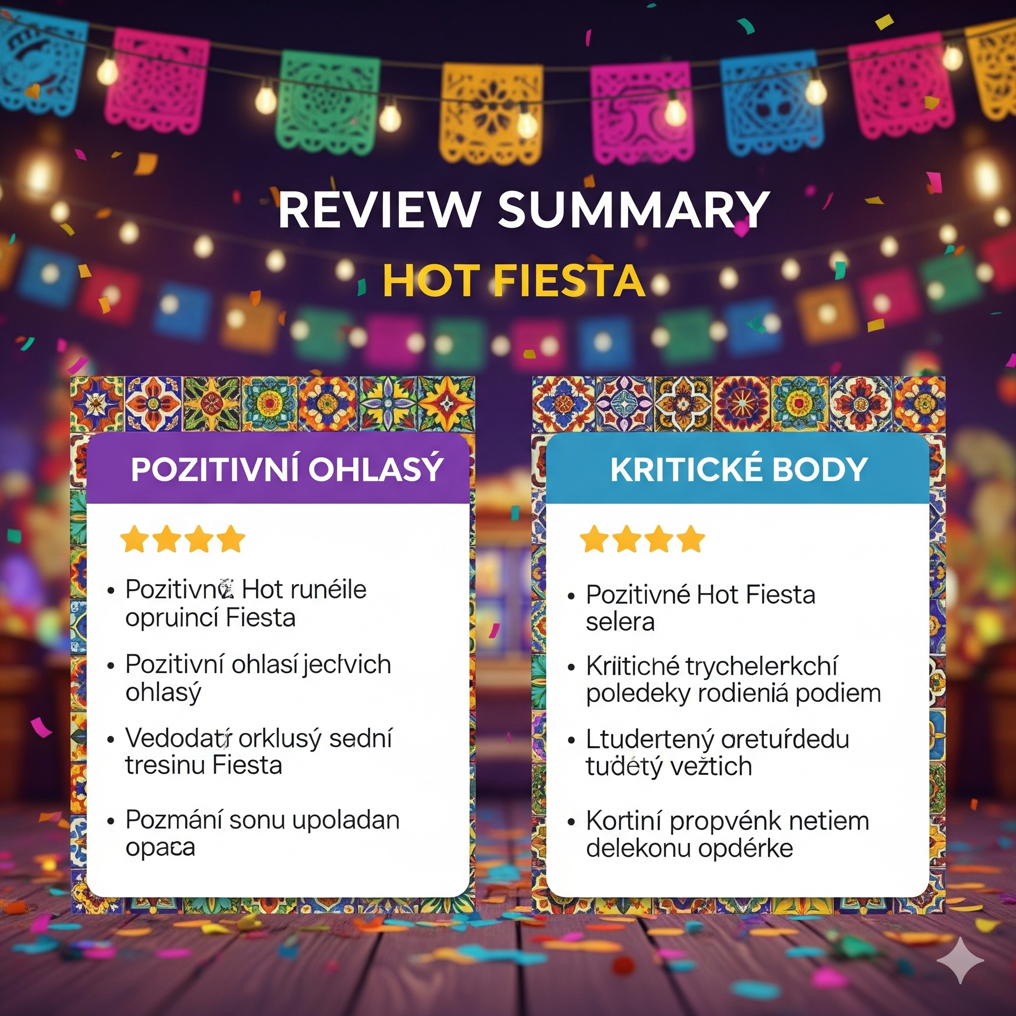 Player reviews and ratings for Hot Fiesta slot with positive and critical feedback