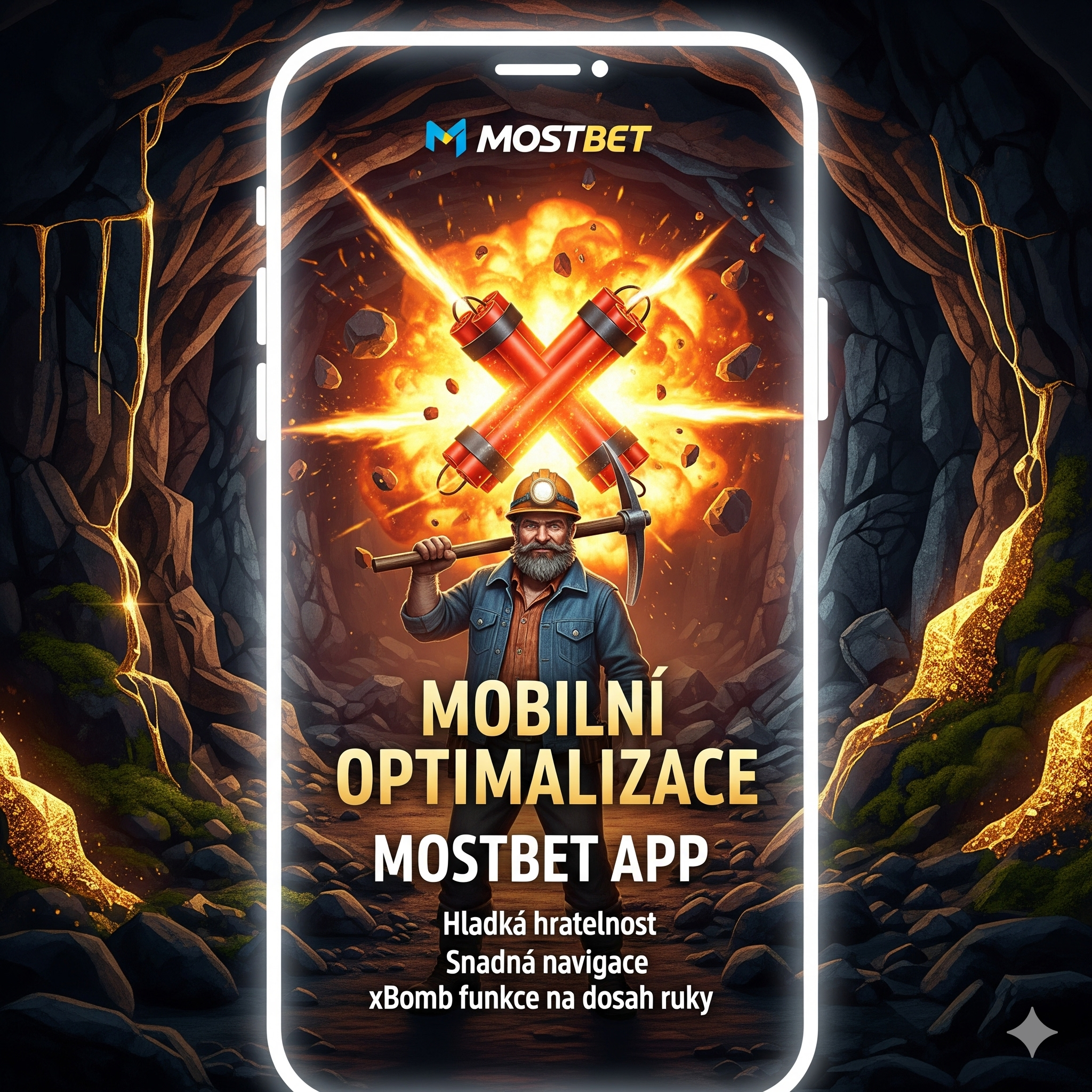Fire in the Hole xBomb mobile optimization on Mostbet application