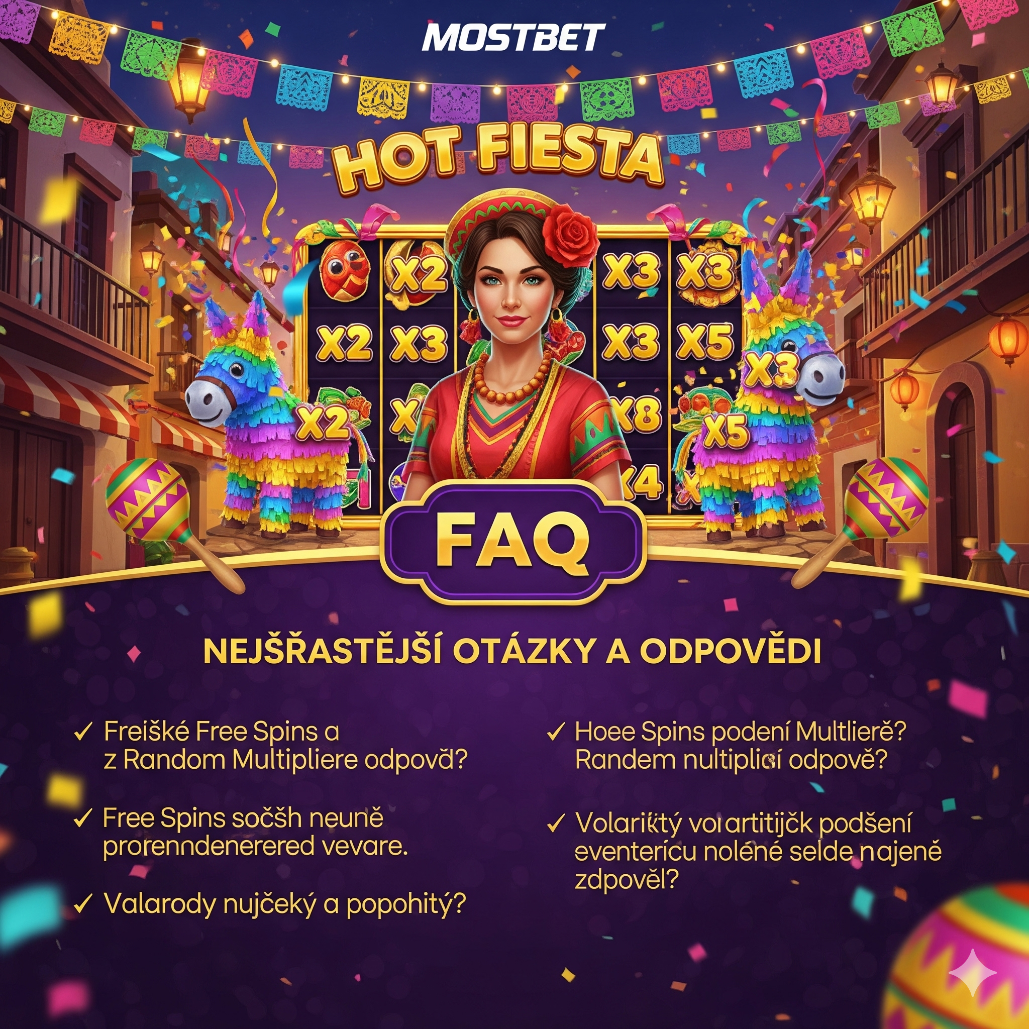Most frequently asked questions and answers about Hot Fiesta slot on Mostbet platform