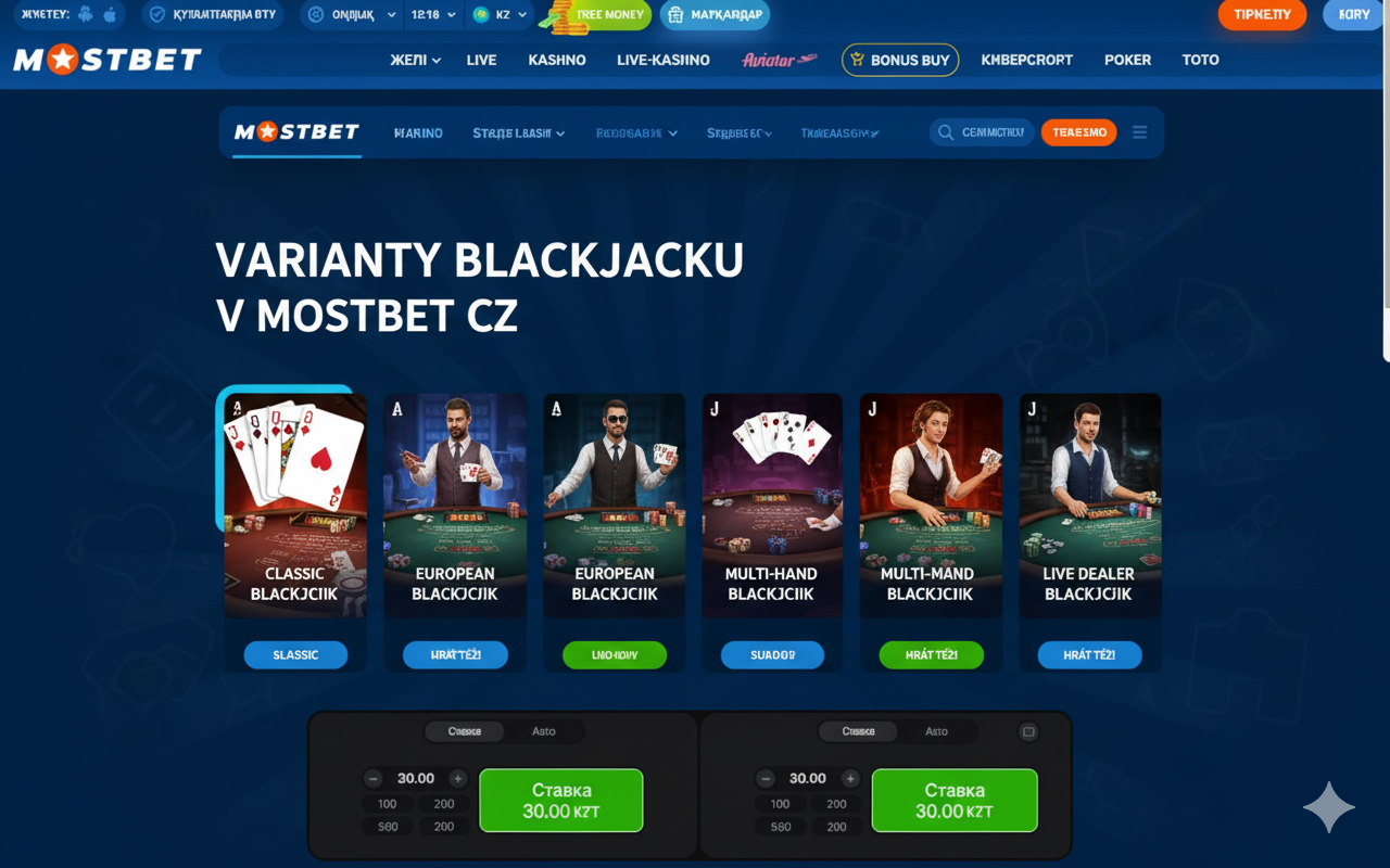 Blackjack Variants at Mostbet CZ