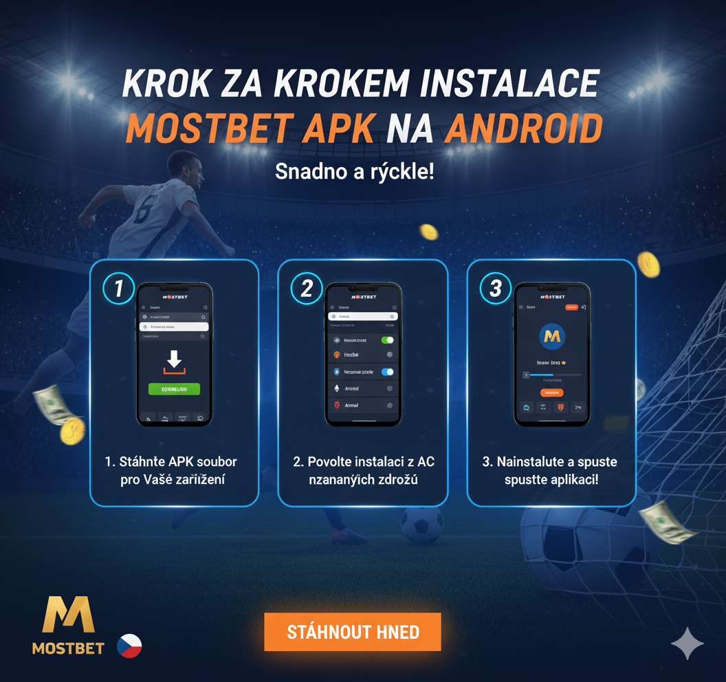 Krok za krokem instalace Mostbet APK na Android