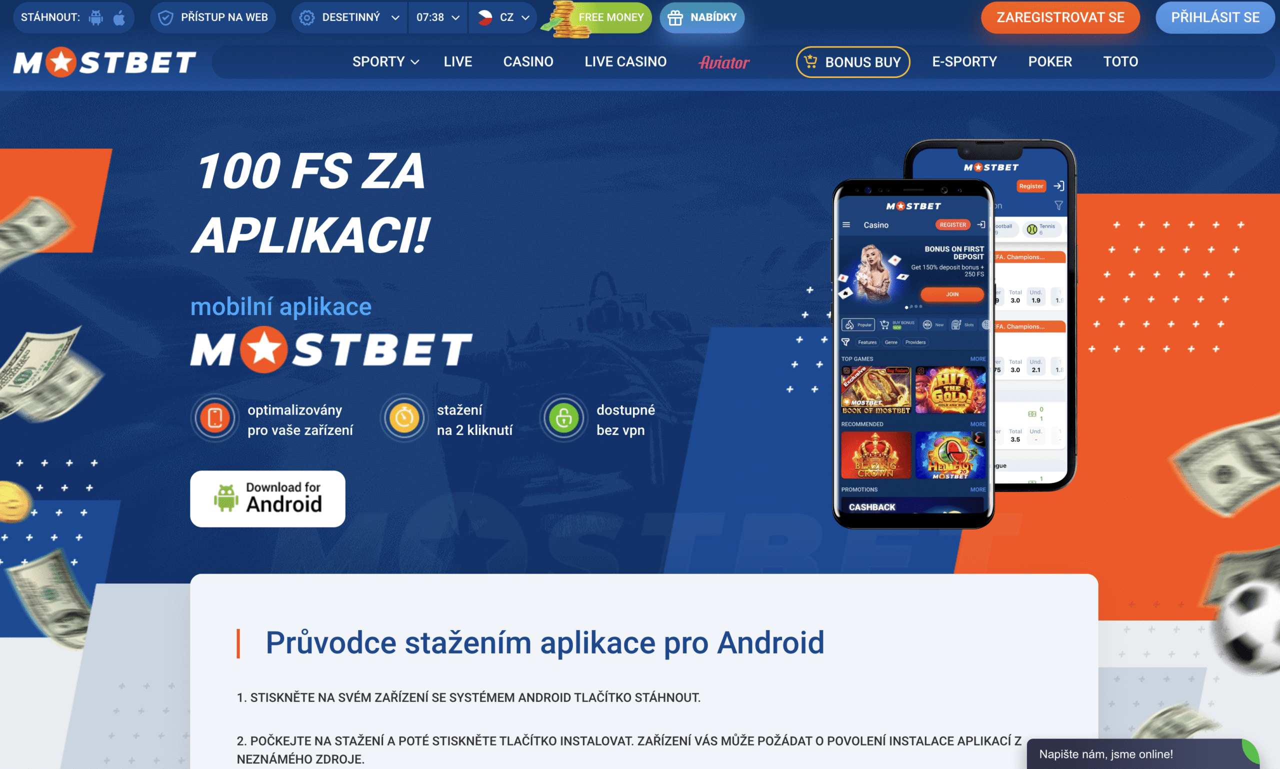 Stáhnout Mostbet APK pro Android v Česku