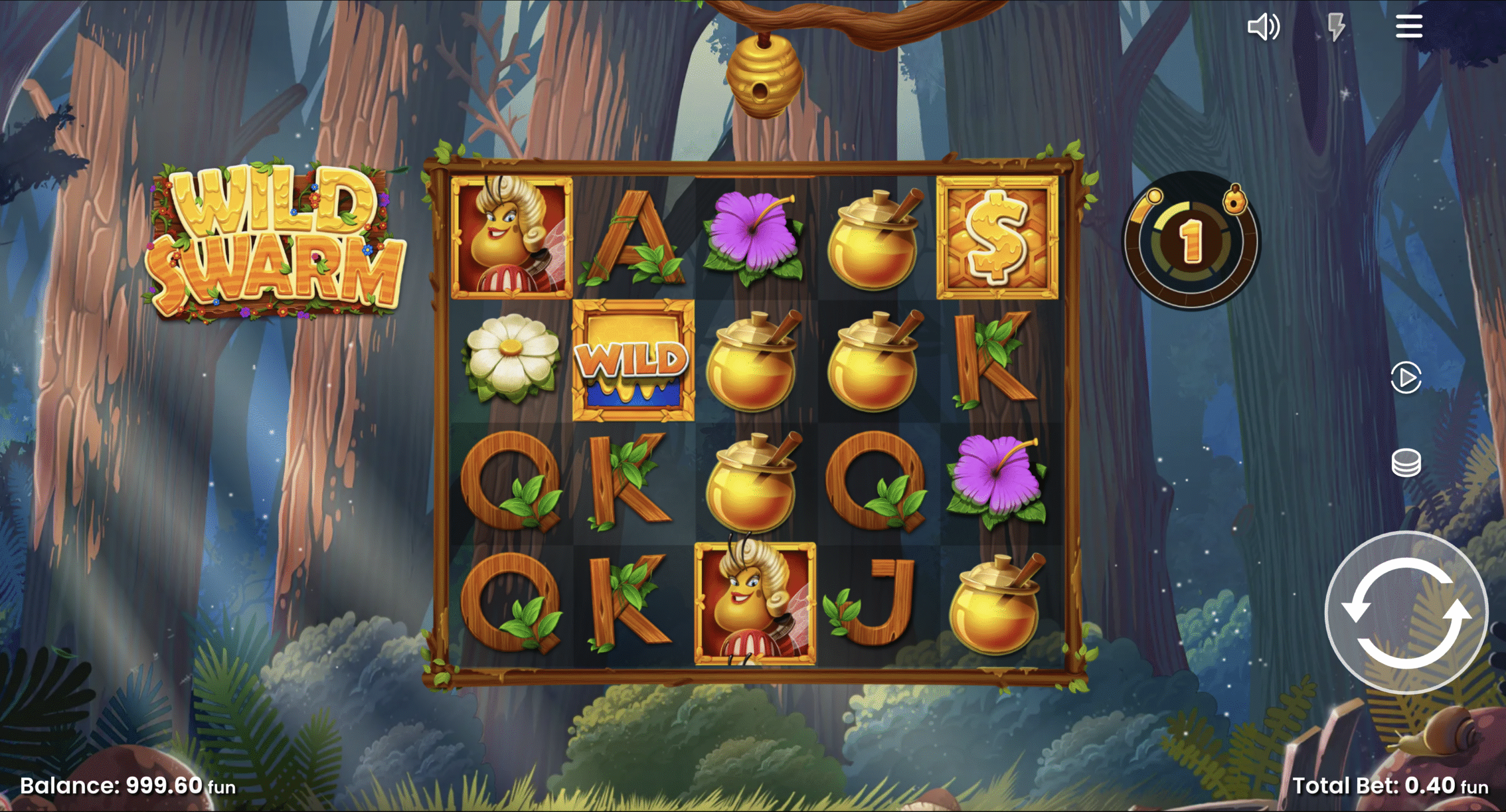 Včelí úl herní rozhraní Wild Swarm od Push Gaming