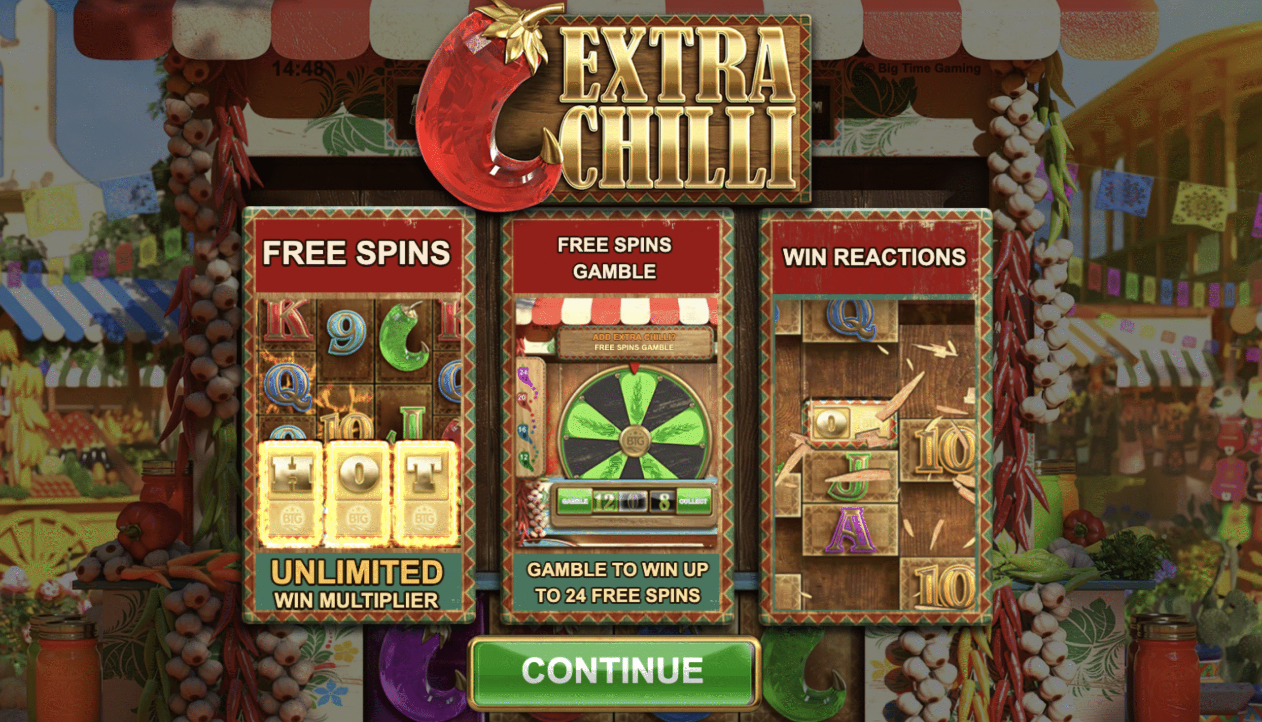 Extra Chilli Megaways game interface on Mostbet with Mexican theme and Megaways mechanics