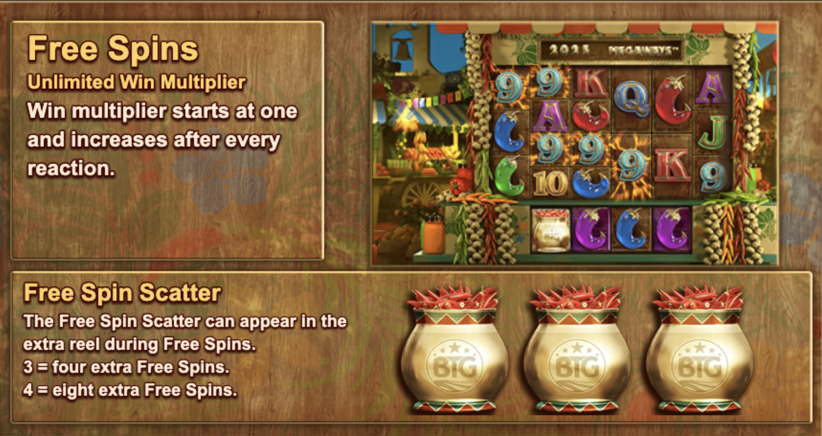 Guide to Feature Drop bonus buy system in Extra Chilli Megaways