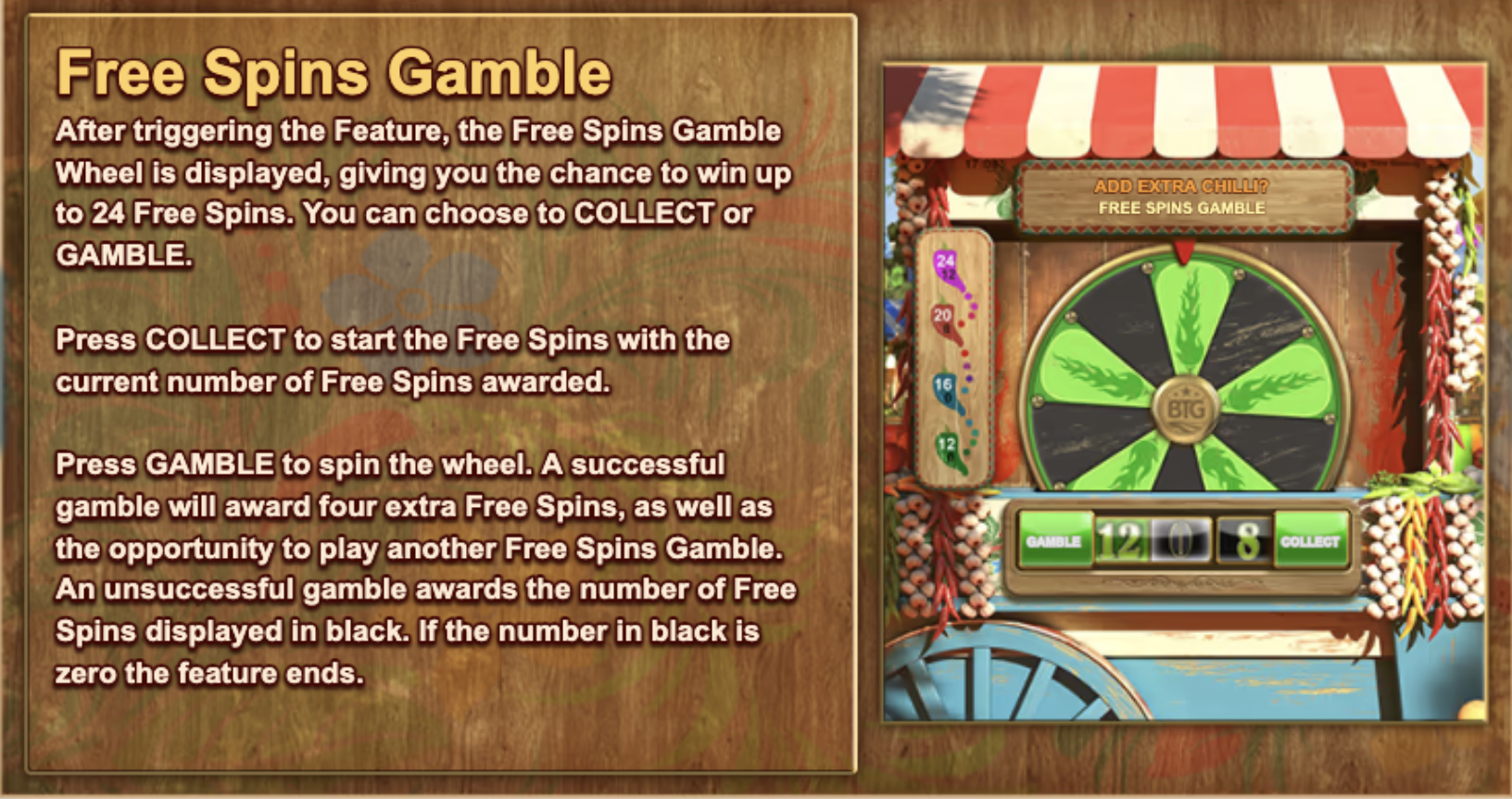 Free spins bonus with unlimited progressive multiplier in Extra Chilli