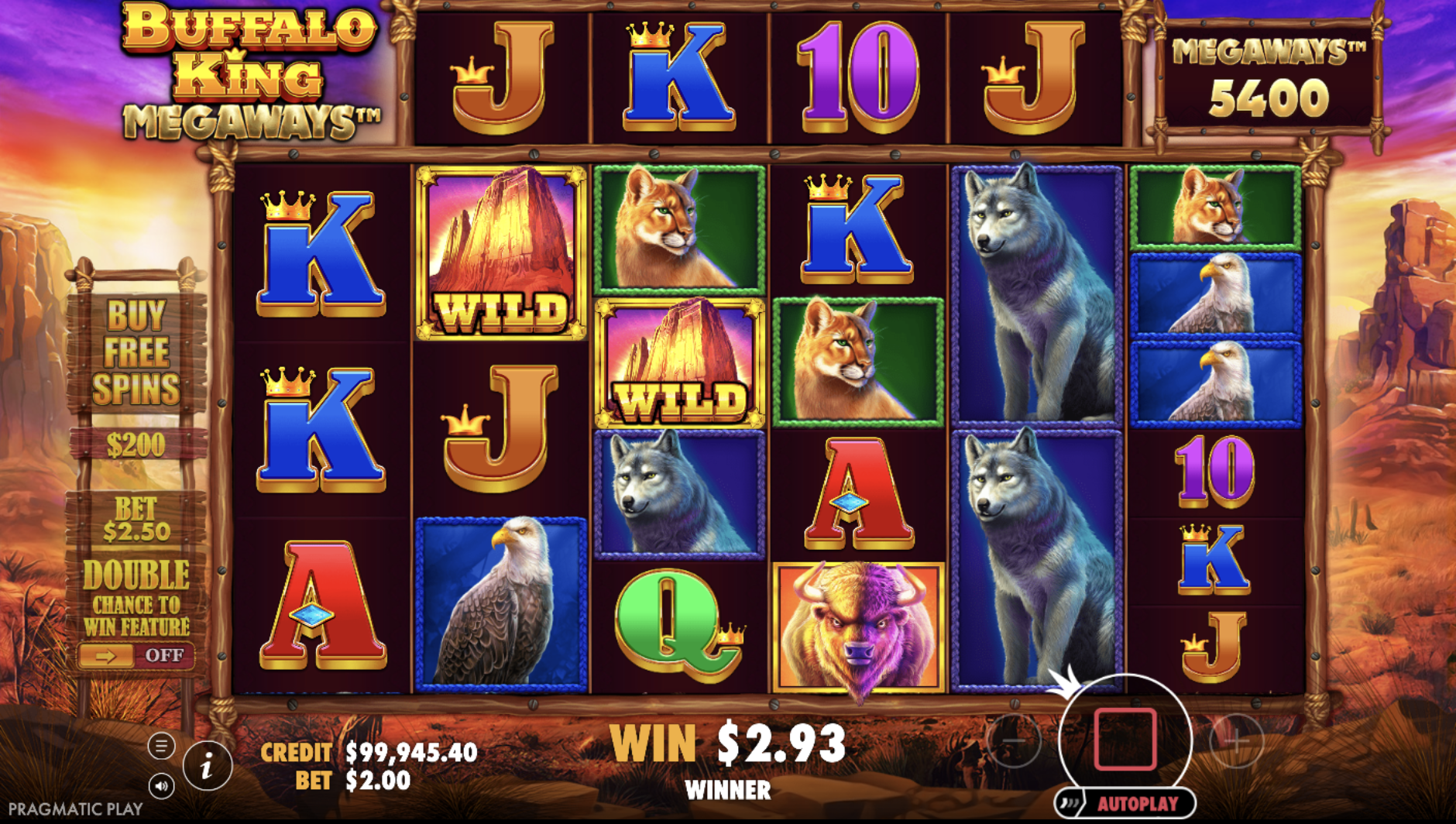 Free spins with progressive unlimited multiplier in Buffalo King Megaways