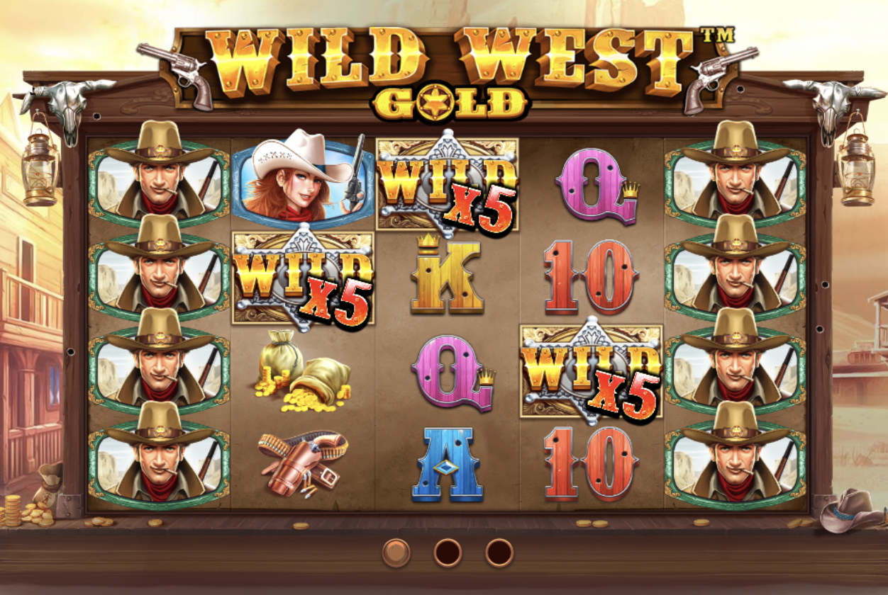 Wild West Gold game interface on Mostbet platform with western theme
