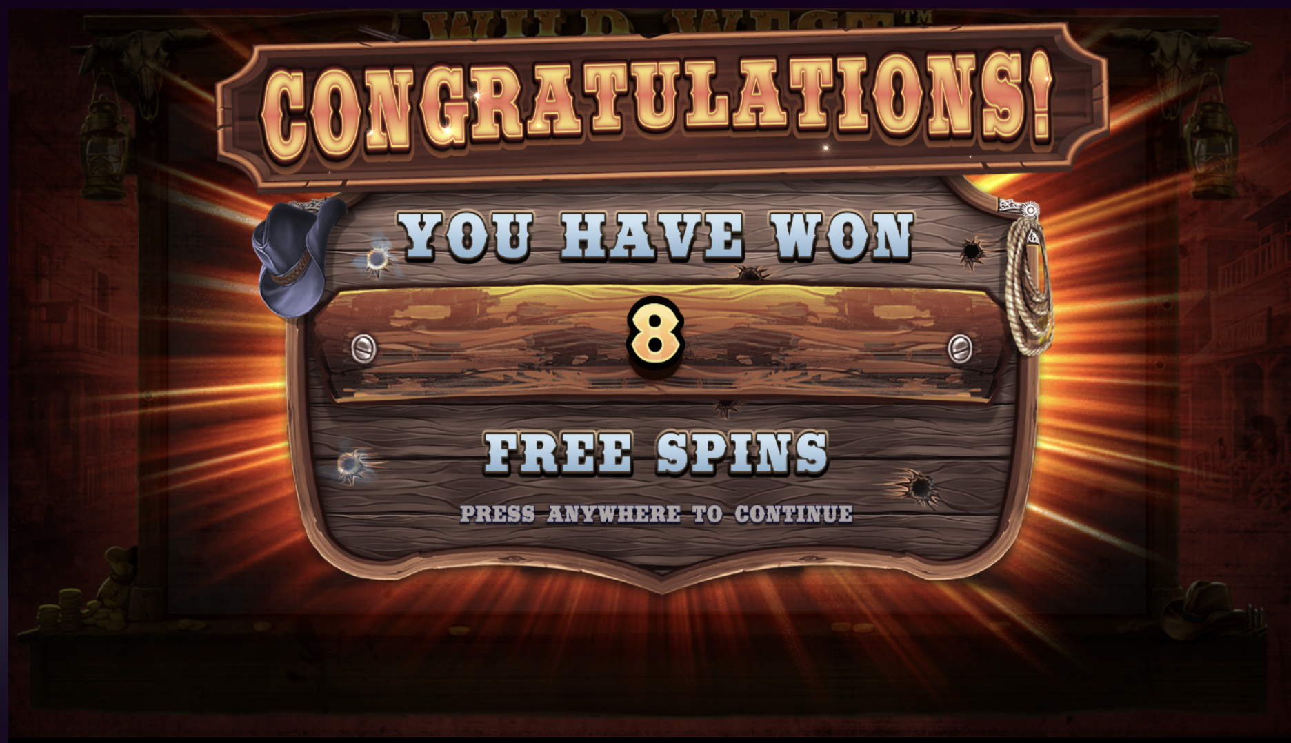 Sticky wild multiplier system in Wild West Gold free spins