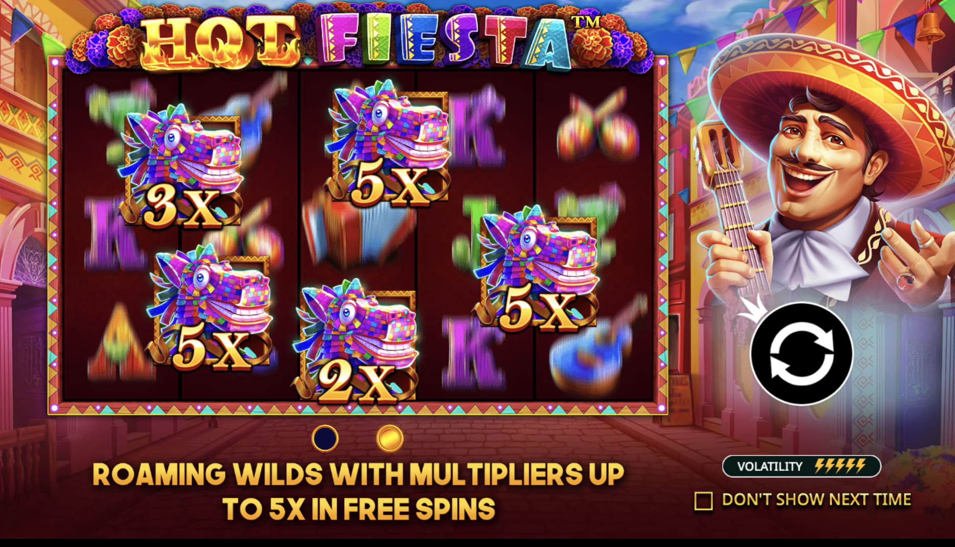 Hot Fiesta slot from Pragmatic Play on Mostbet platform with Mexican theme