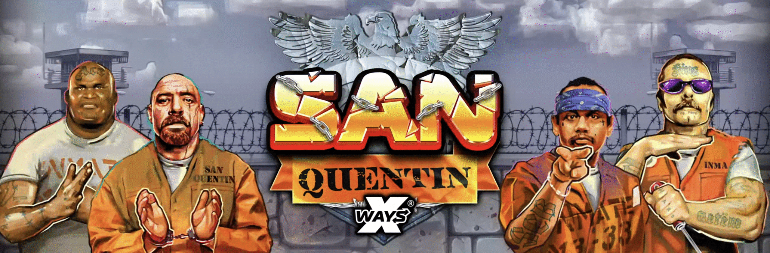 San Quentin xWays game screen with prison theme