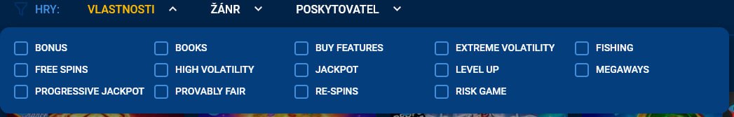 Přehled kategorií automatů v Mostbet CZ